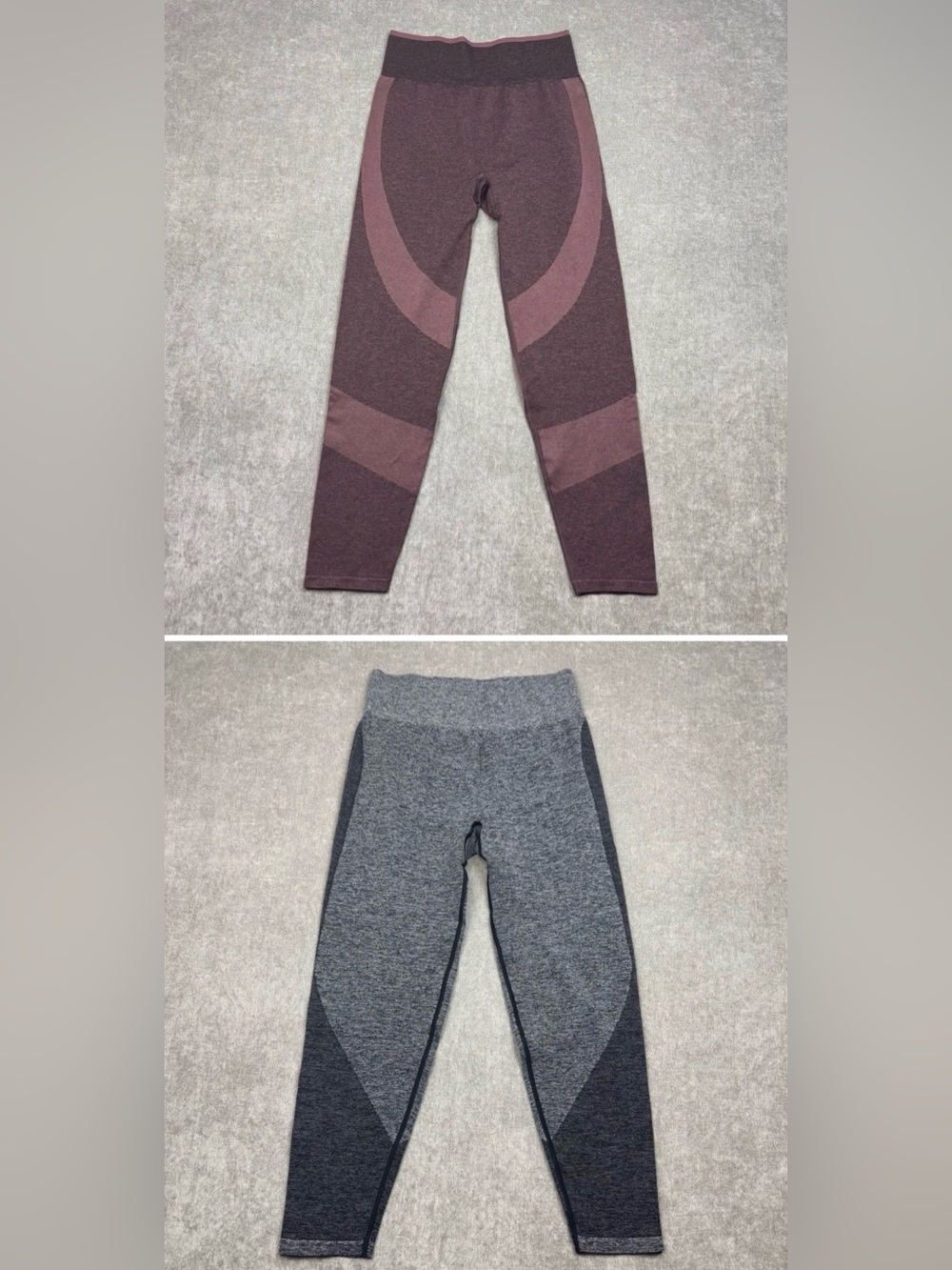 PINK Victoria’s Secret Seamless Leggings Lot of 2 Maroon Grey Women’s Large